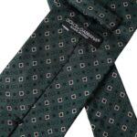 Dolce & Gabbana Green Silk Branded Logo Adjustable Men Tie Dolce & Gabbana Dark Slate Gray