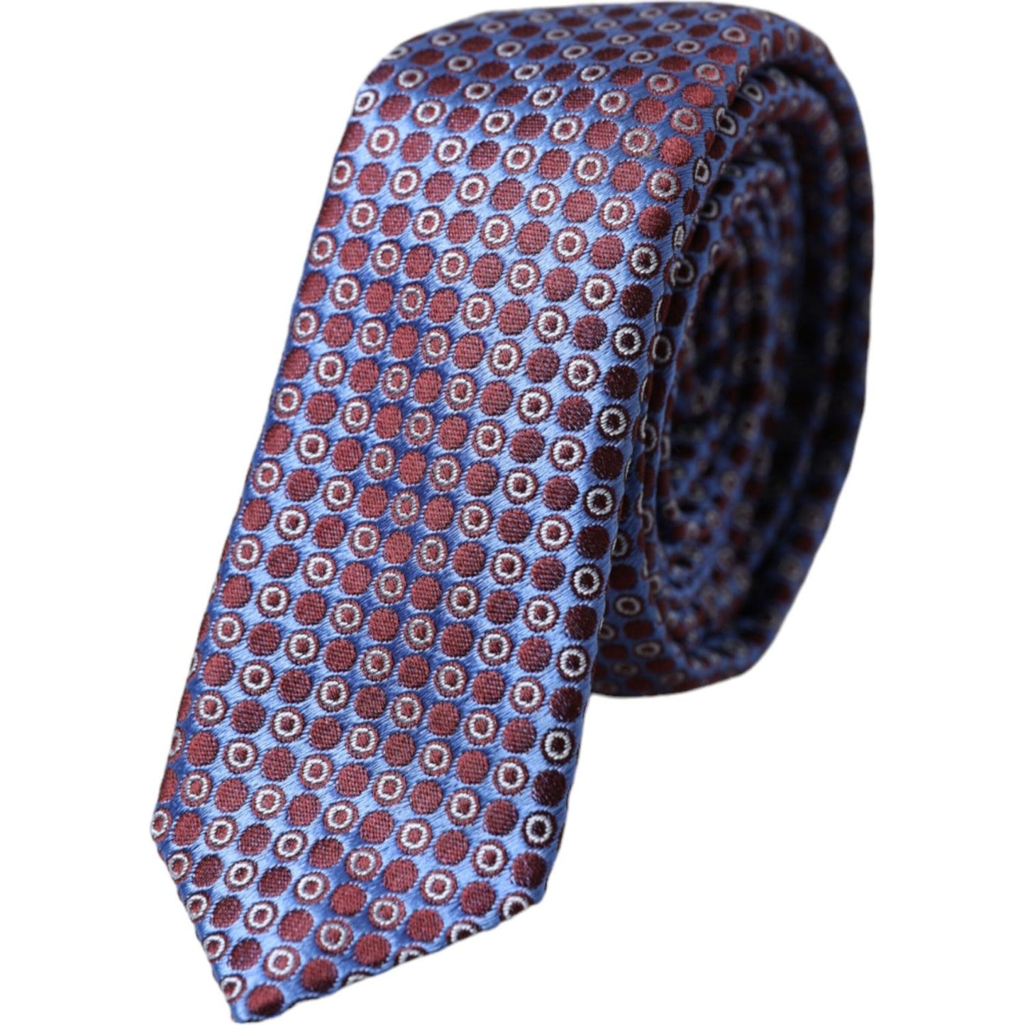 Dolce & Gabbana Blue Purple Patterned Silk Adjustable Men Tie Dolce & Gabbana Dark Slate Gray