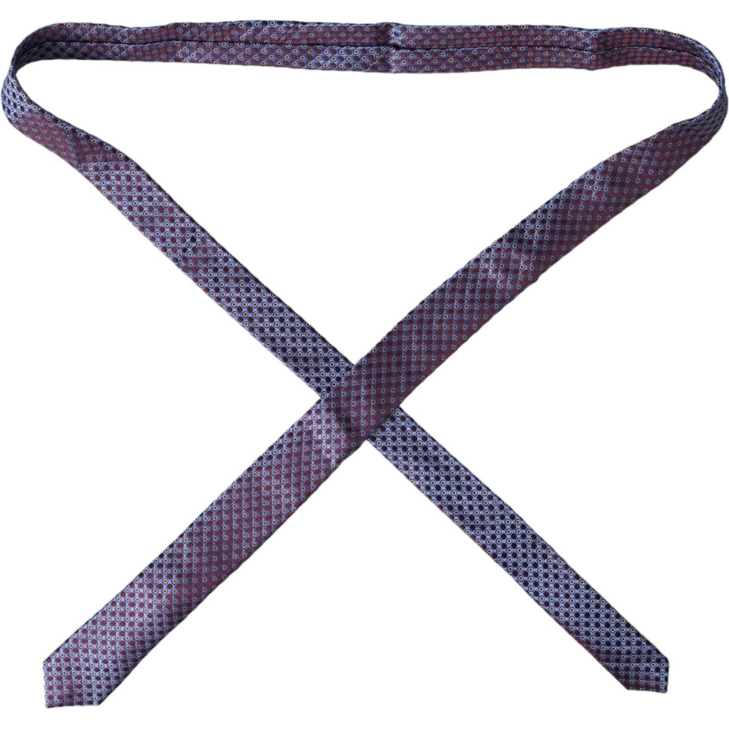 Dolce & Gabbana Blue Purple Patterned Silk Adjustable Men Tie Dolce & Gabbana Dark Slate Gray