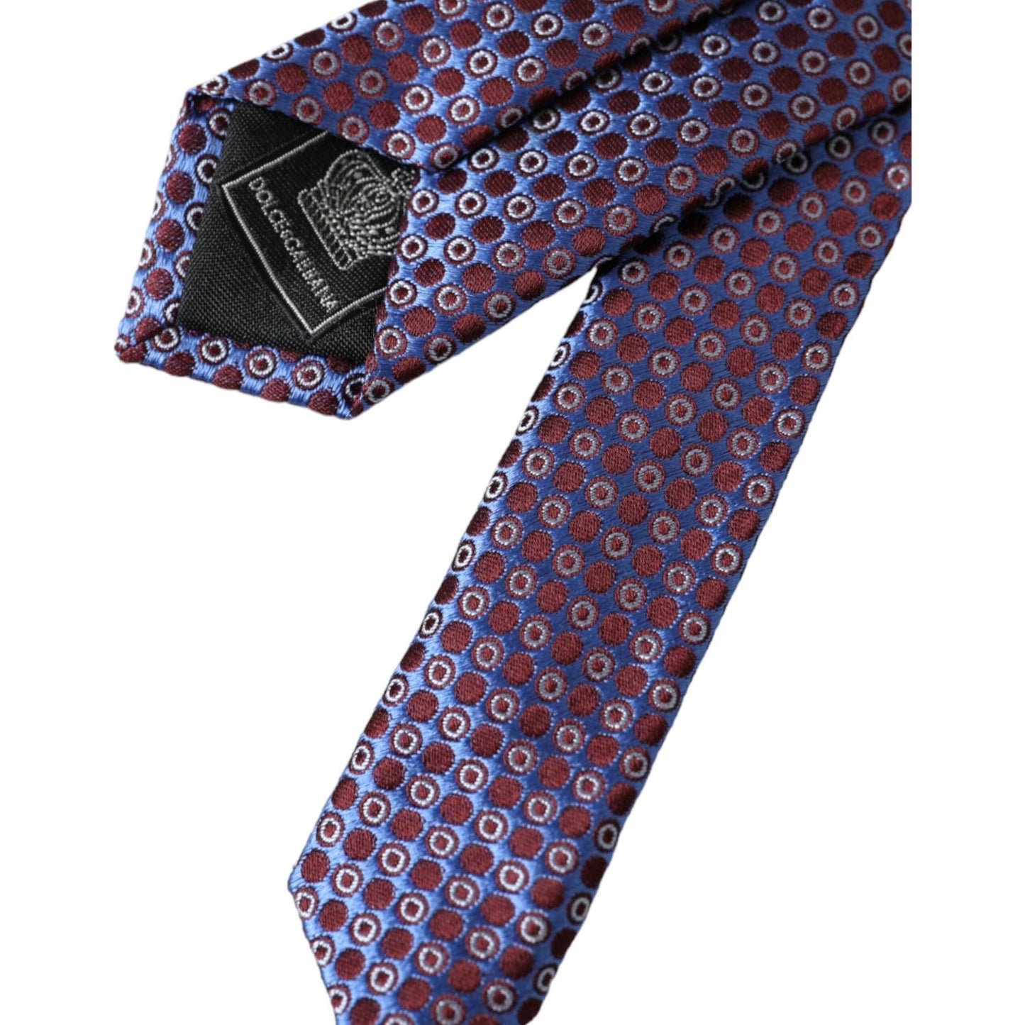 Dolce & Gabbana Blue Purple Patterned Silk Adjustable Men Tie Dolce & Gabbana Dark Slate Gray