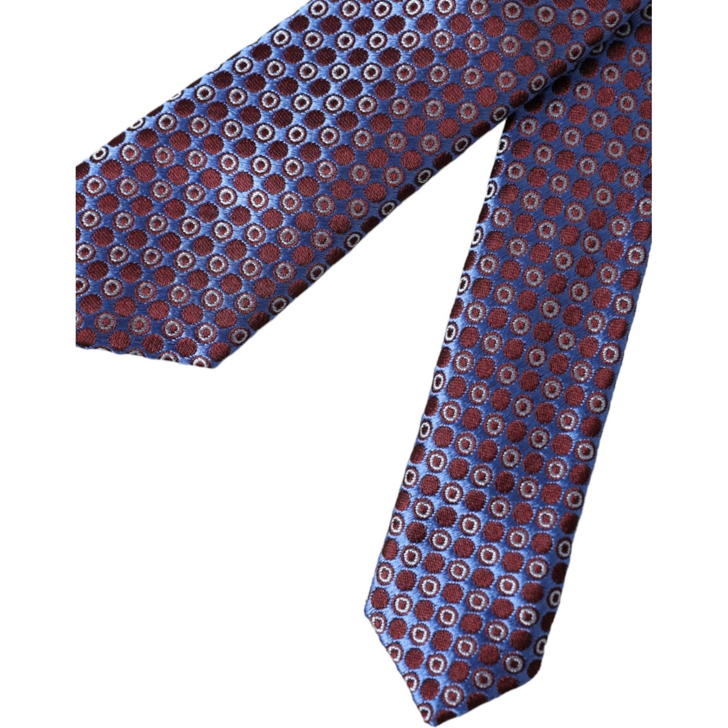 Dolce & Gabbana Blue Purple Patterned Silk Adjustable Men Tie Dolce & Gabbana Dark Slate Gray
