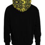 Dolce & Gabbana Black Logo Cotton Hooded Sweatshirt Sweater Dolce & Gabbana Black