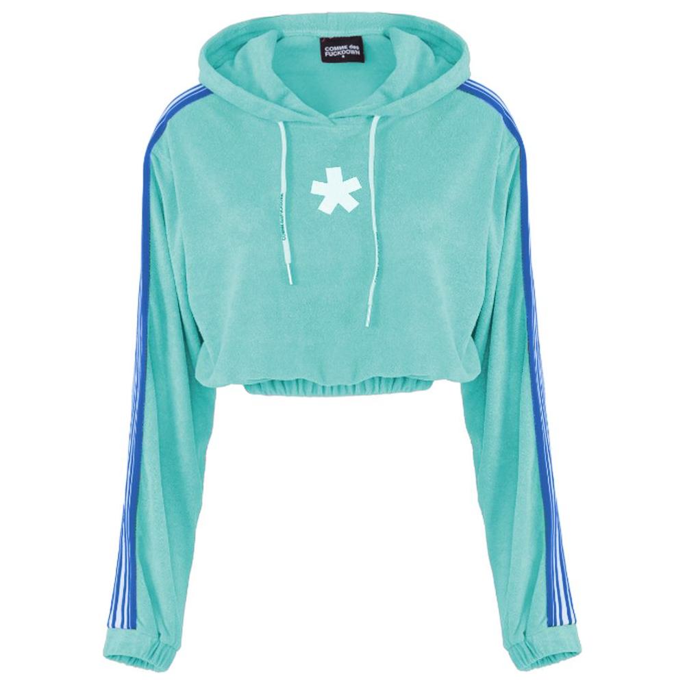 Comme Des Fuckdown Green Cotton Sweater Comme Des Fuckdown Medium Aquamarine