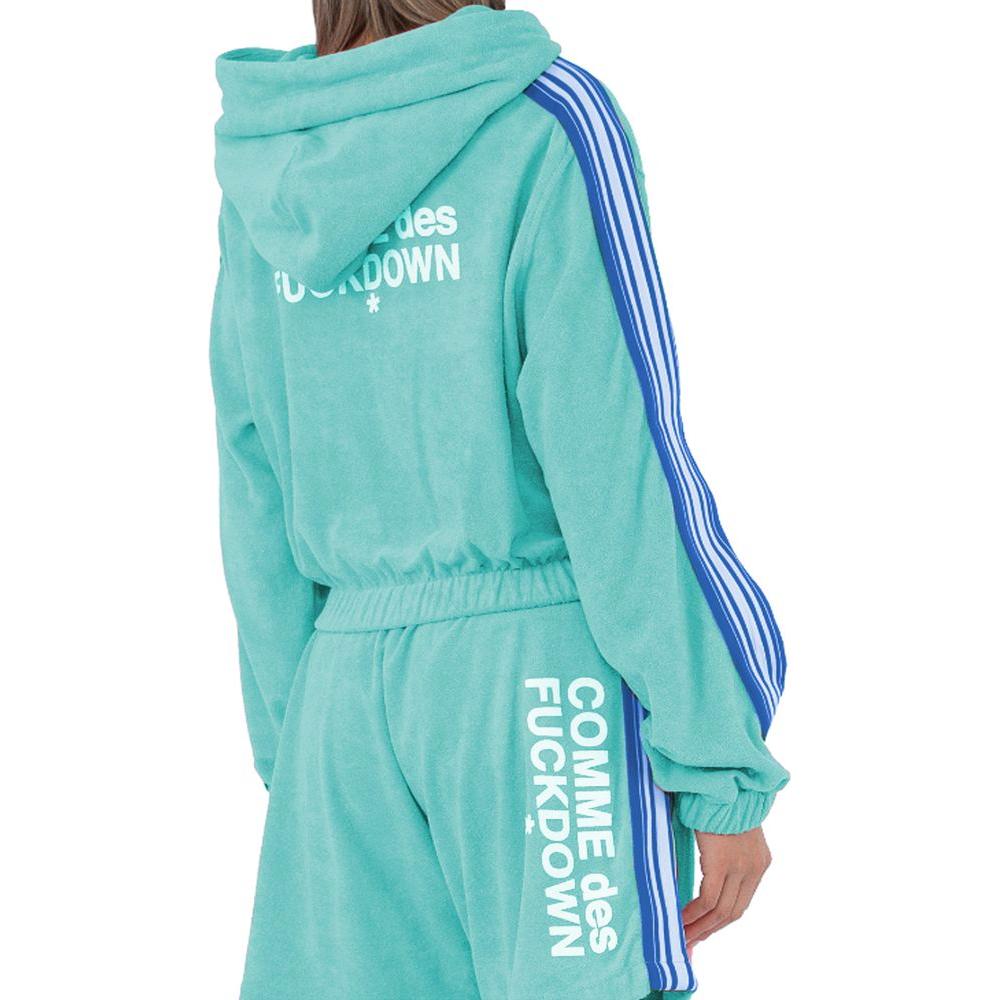 Comme Des Fuckdown Green Cotton Sweater Comme Des Fuckdown Medium Aquamarine