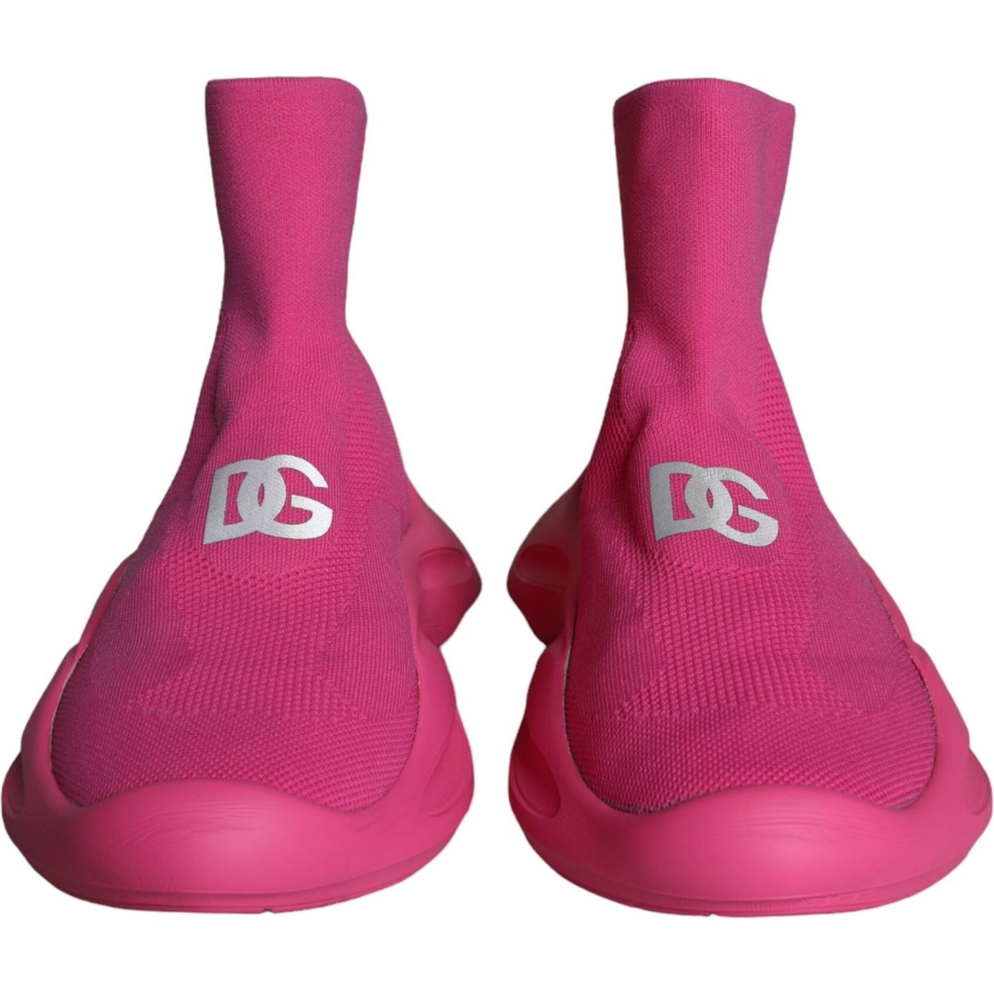 Dolce & Gabbana Pink Logo Print Slip On Socks Sneakers Shoes Dolce & Gabbana Maroon