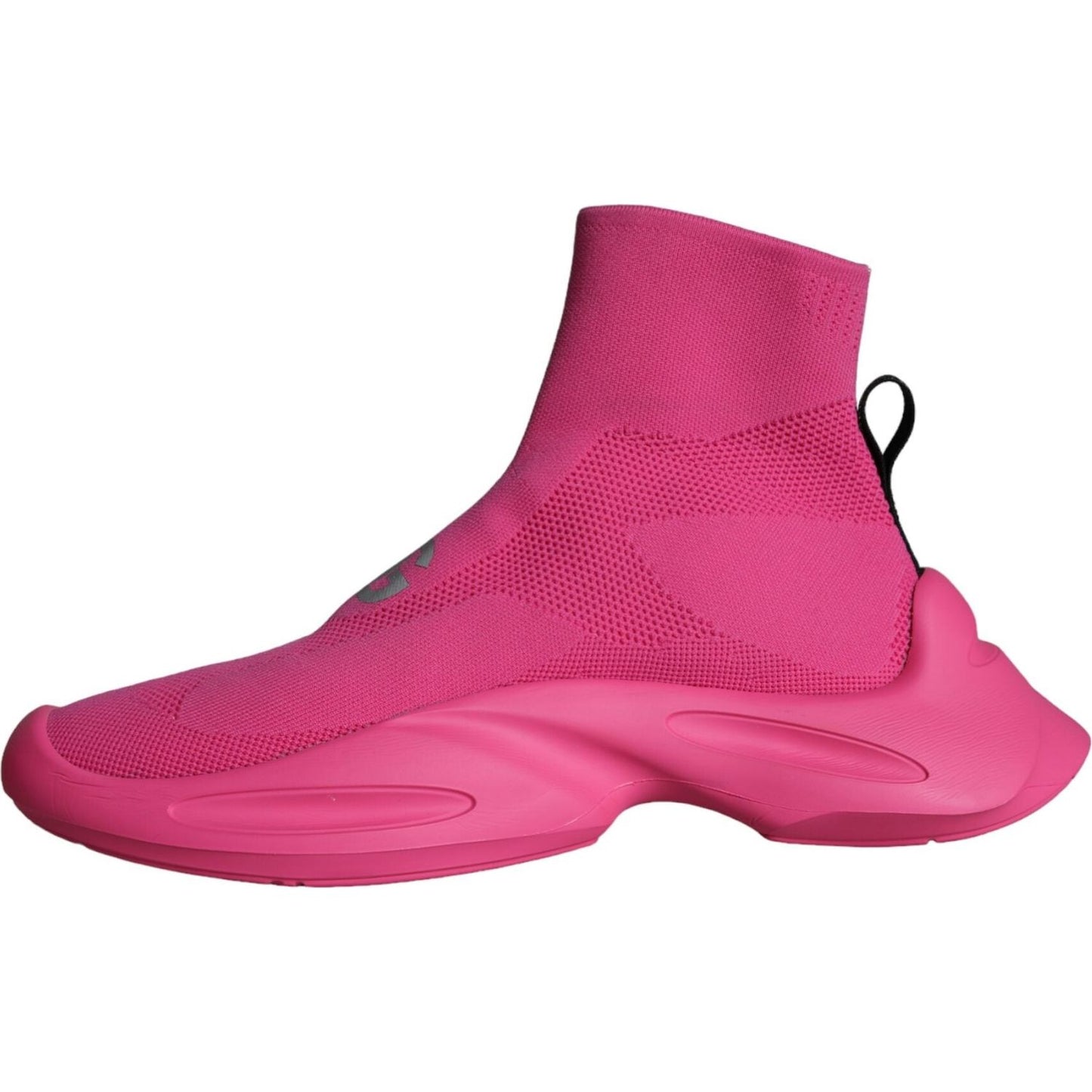 Dolce & Gabbana Pink Logo Print Slip On Socks Sneakers Shoes Dolce & Gabbana Maroon