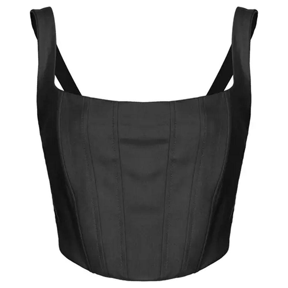 PINKO Black Polyester Tops & T-Shirt PINKO Dark Slate Gray