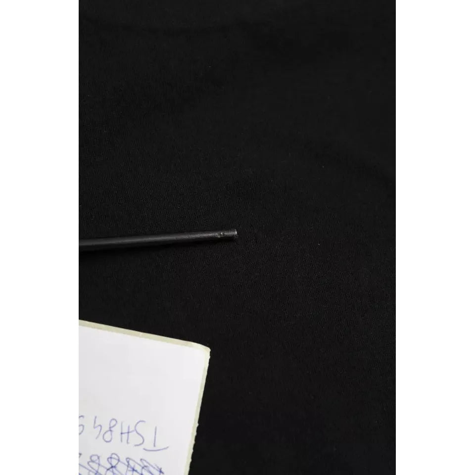 Balenciaga Black Cotton Logo Print Crew Neck Short Sleeves T-shirt Balenciaga Black