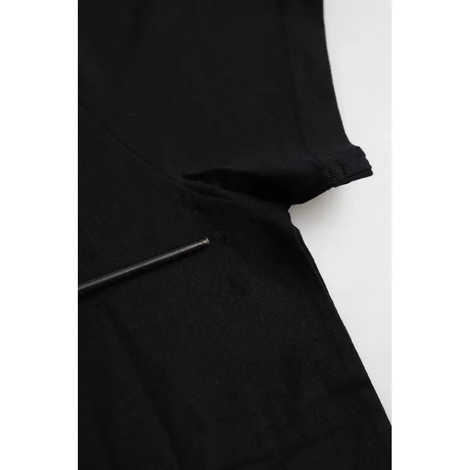 Balenciaga Black Cotton Logo Crew Neck Short Sleeves T-shirt Balenciaga Lavender