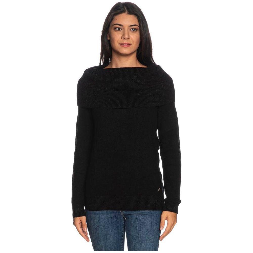 Yes Zee Black Viscose Sweater Yes Zee Black
