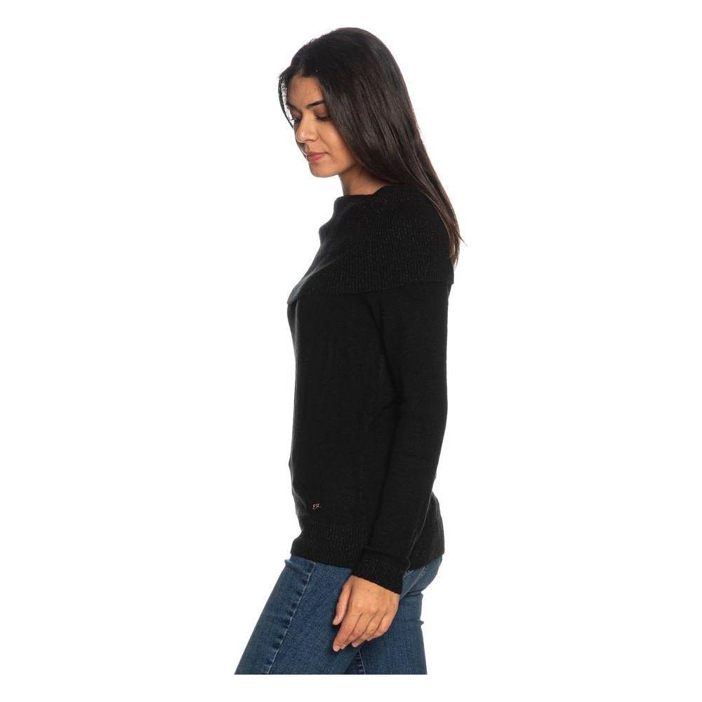Yes Zee Black Viscose Sweater Yes Zee Dark Slate Gray