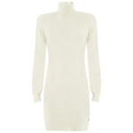Yes Zee White Viscose Dress YE-13723-XS