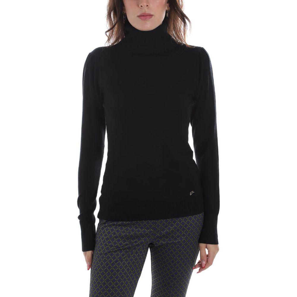 Yes Zee Black Viscose Sweater Yes Zee Black