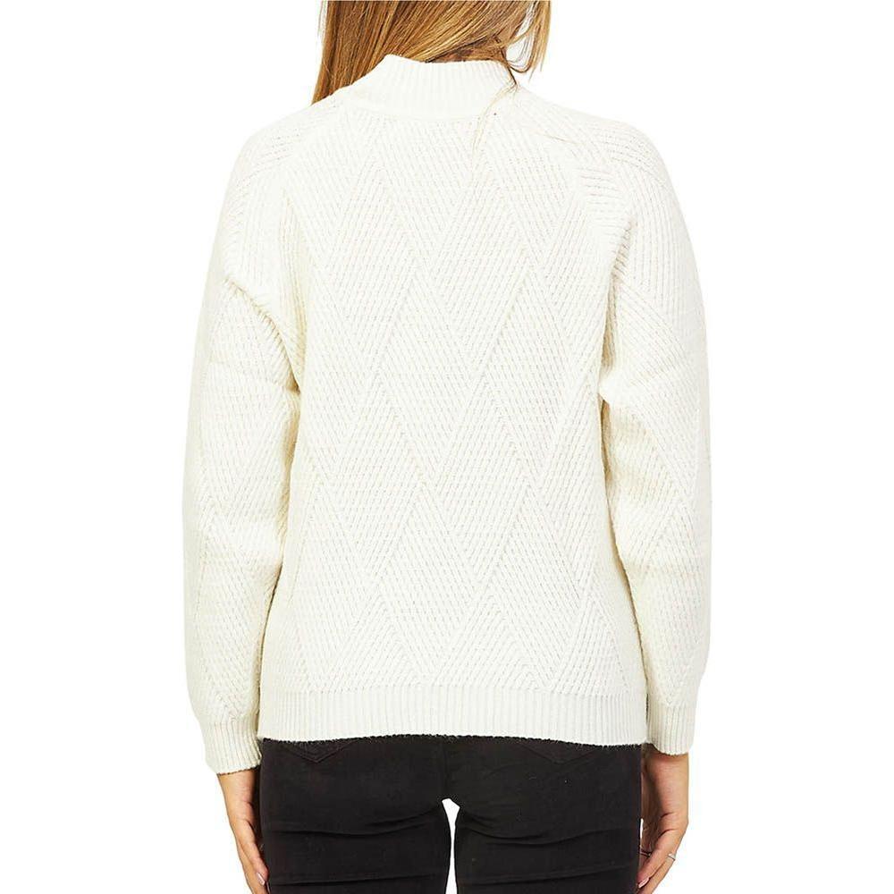Yes Zee White Acrylic Women Sweater YE-13707-XL