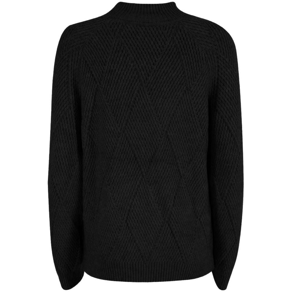 Yes Zee Black Acrylic Sweater Yes Zee Black