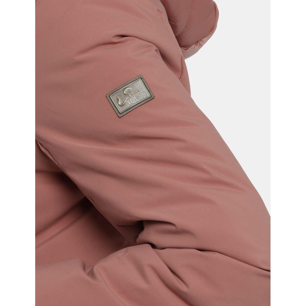 Yes Zee Pink Nylon Jackets & Coat Yes Zee Dim Gray