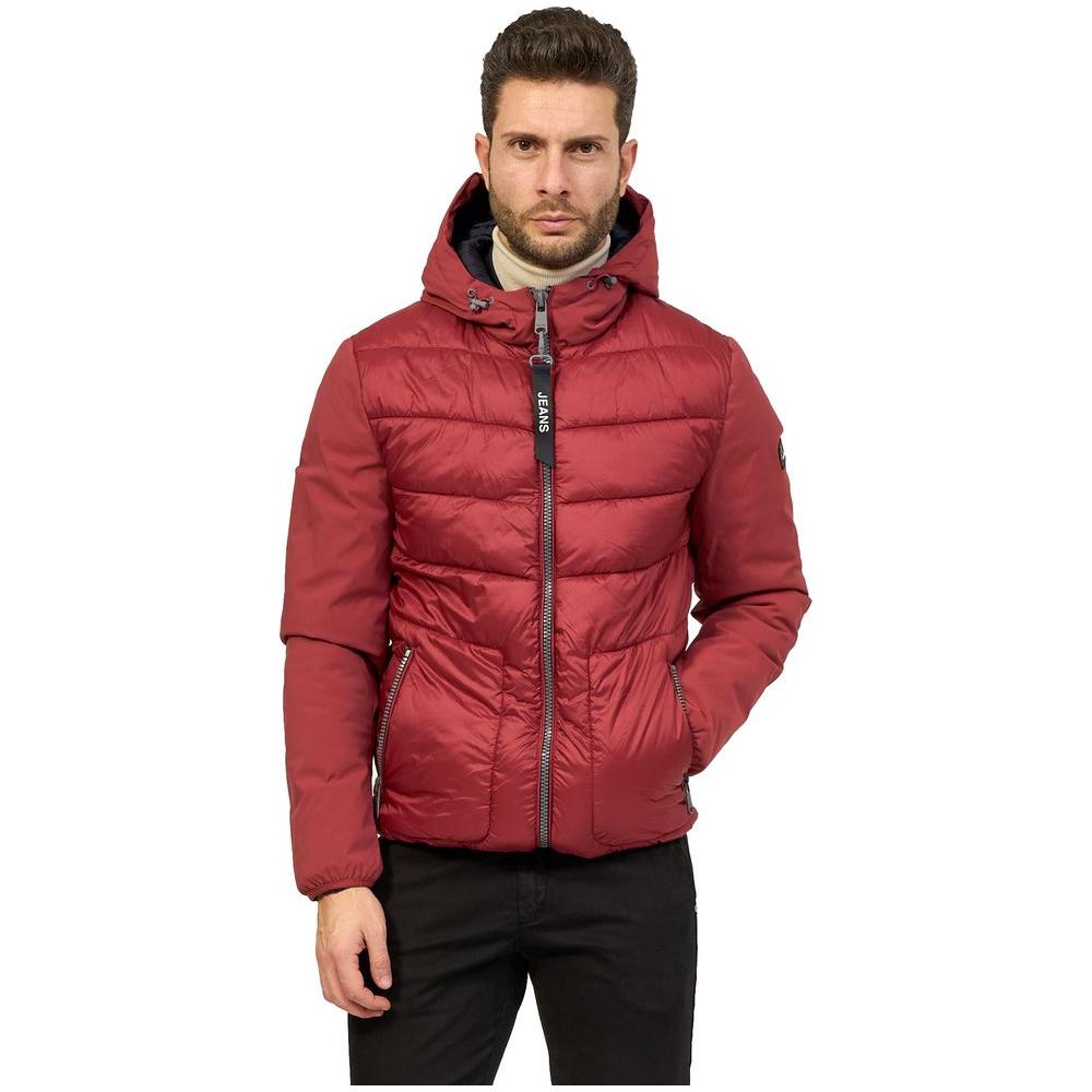 Yes Zee Red Nylon Jacket Yes Zee Brown