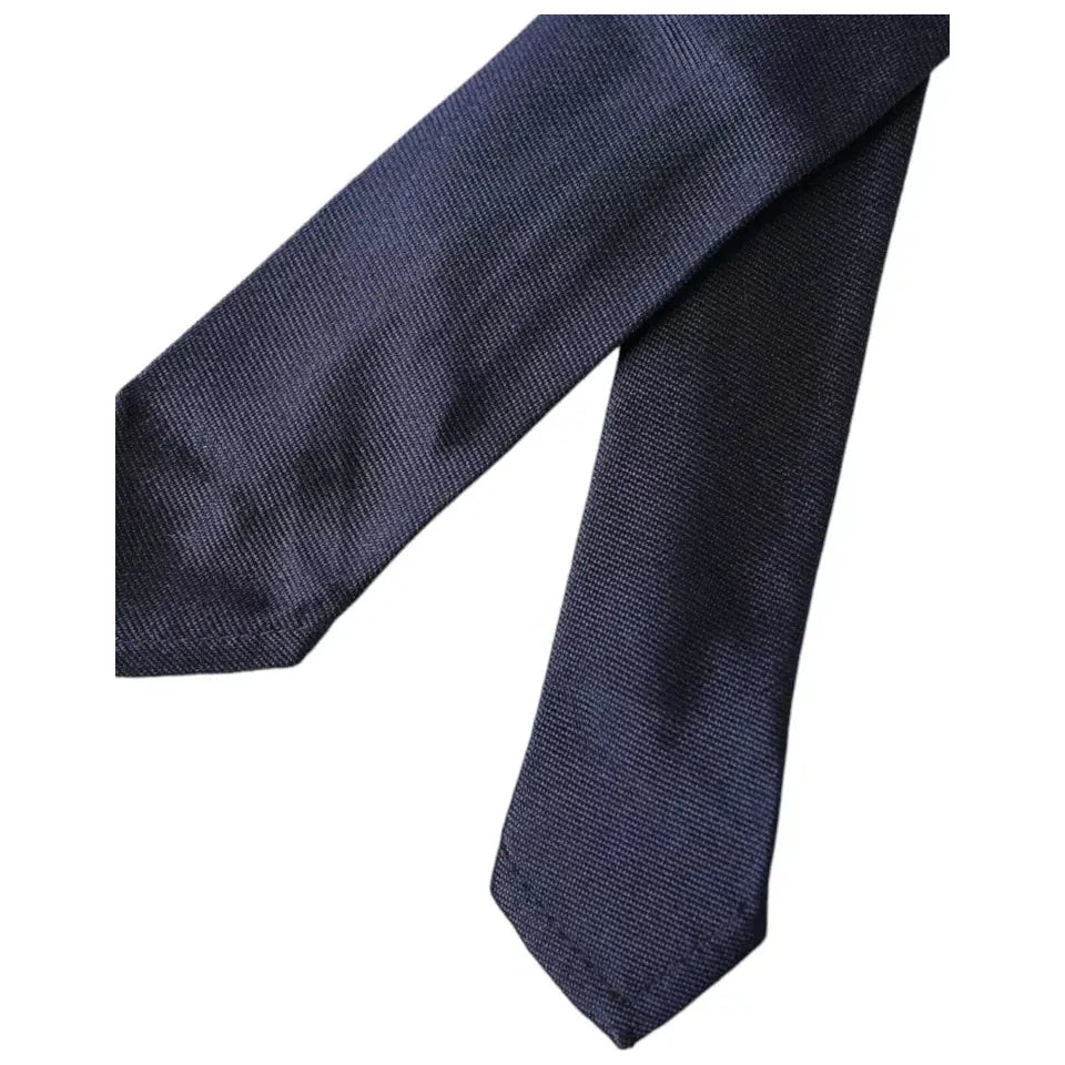 Dolce & Gabbana Dark Blue Silk Skinny Adjustable Tie Dolce & Gabbana Dark Slate Gray