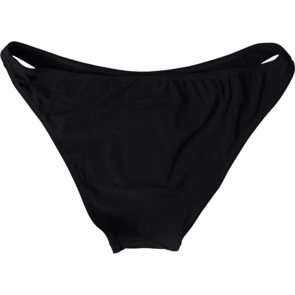 Dolce & Gabbana Black Nylon Swimwear Beachwear Bottom Bikini Dolce & Gabbana Black