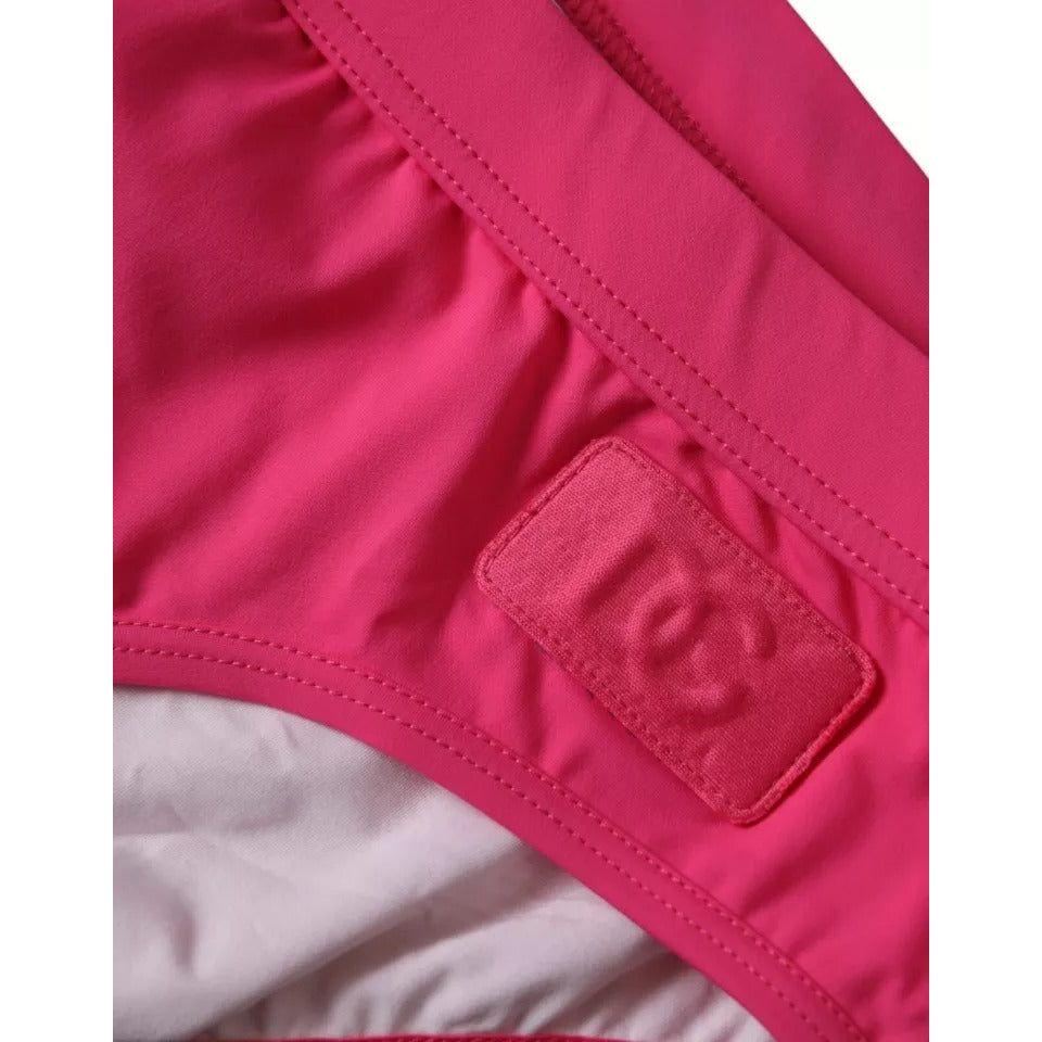 Dolce & Gabbana Pink Nylon DG Logo Beachwear Brief Swimwear Men Dolce & Gabbana Maroon