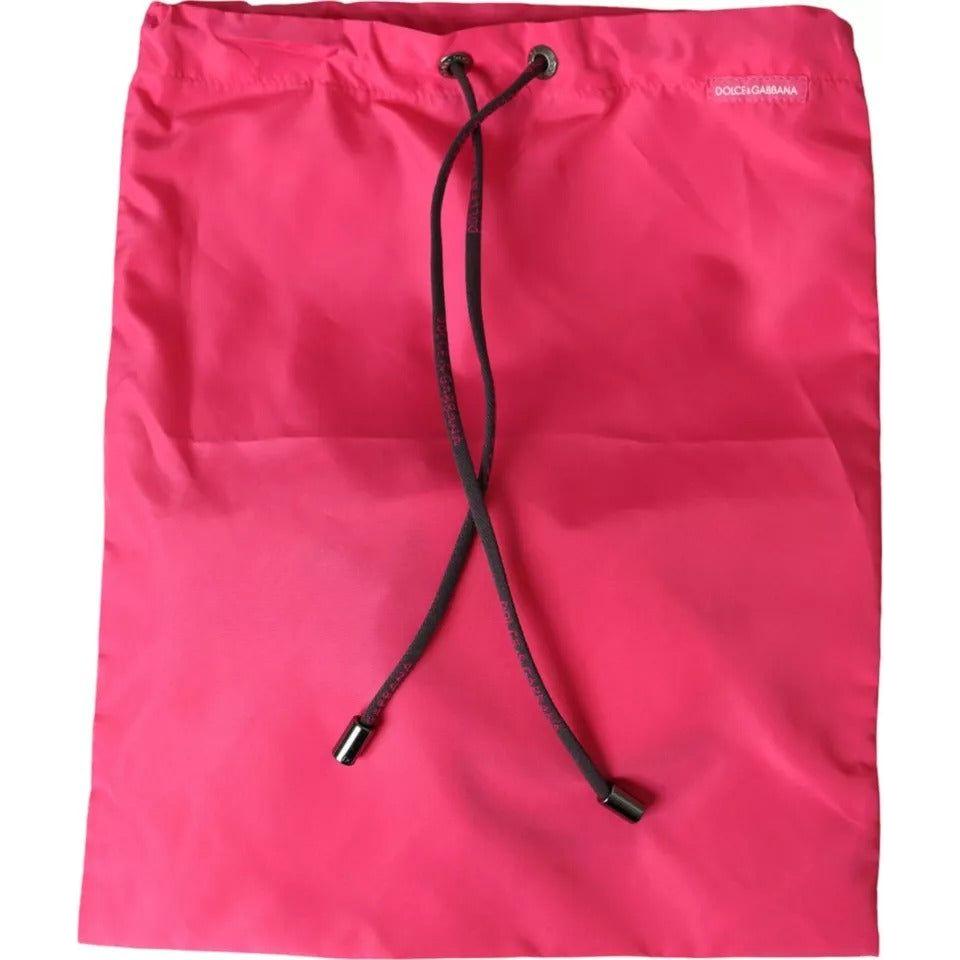 Dolce & Gabbana Pink Nylon DG Logo Beachwear Brief Swimwear Men Dolce & Gabbana Maroon