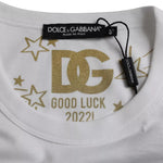 Dolce & Gabbana White Cotton Round Neck Short Sleeves T-shirt TSH86523-46