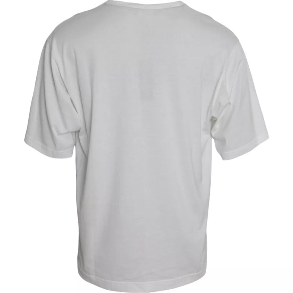 Dolce & Gabbana White Logo Round Neck Short Sleeves T-shirt TSH86423-50