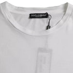 Dolce & Gabbana White Cotton Round Neck Short Sleeve T-shirt TSH86325-60