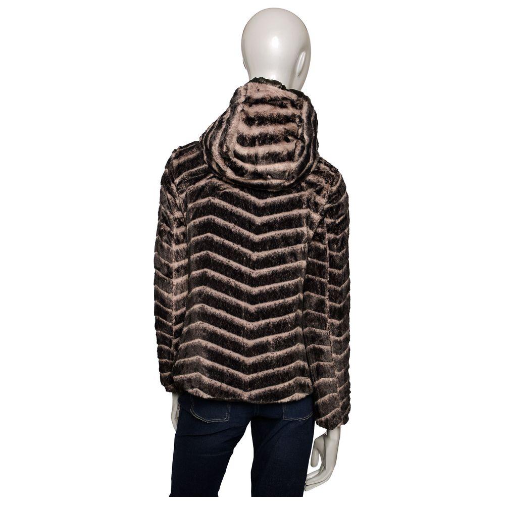 Baldinini Trend Black Polyester Women Jacket Baldinini Trend Dark Gray