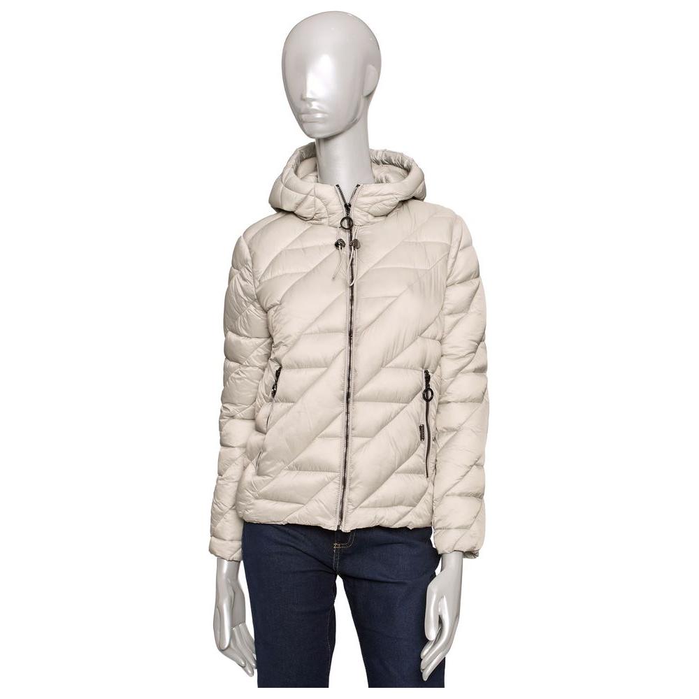 Baldinini Trend Silver Polyester Women Jacket Baldinini Trend Light Gray