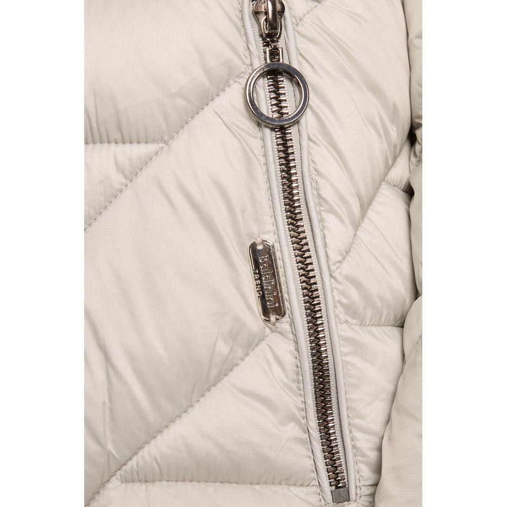 Baldinini Trend Silver Polyester Women Jacket Baldinini Trend Light Gray