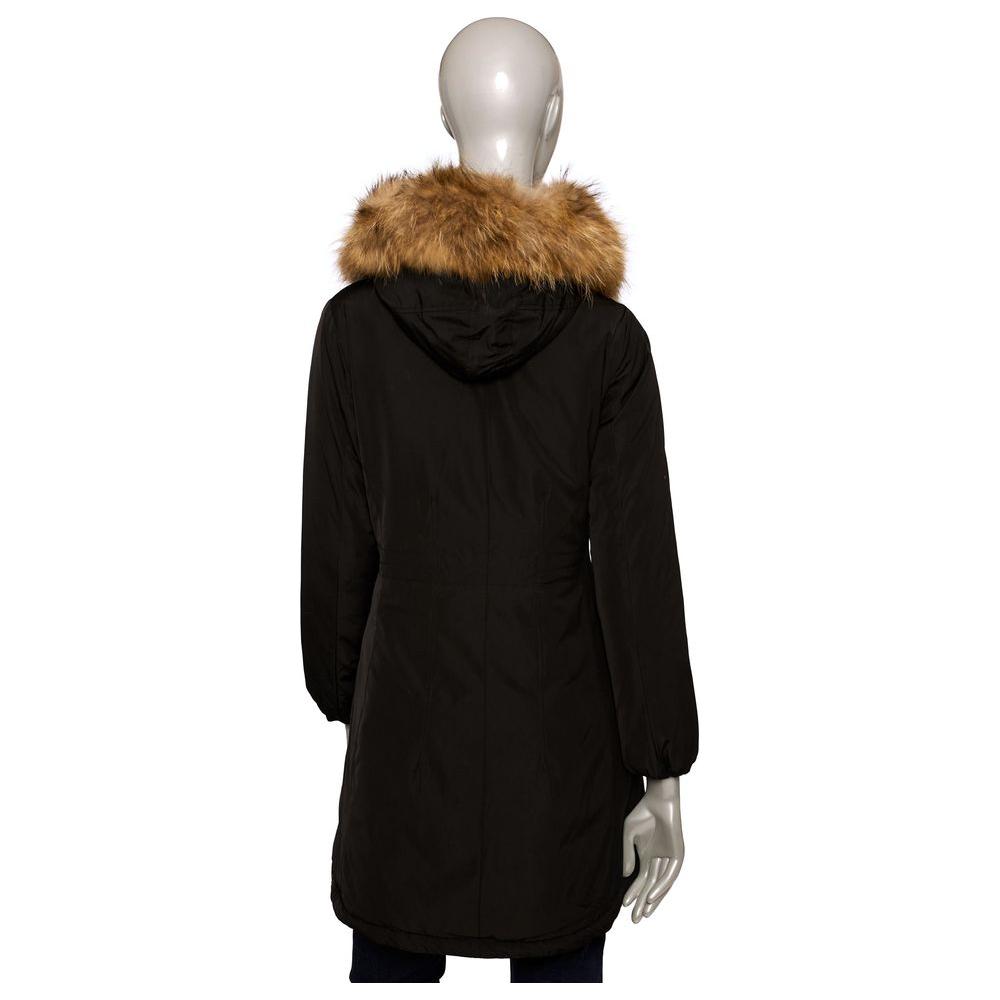 Baldinini Trend Black Polyester Women Jacket Baldinini Trend Rosy Brown