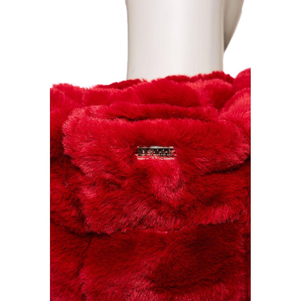 Baldinini Trend Red Polyester Women Jacket Baldinini Trend Dark Red