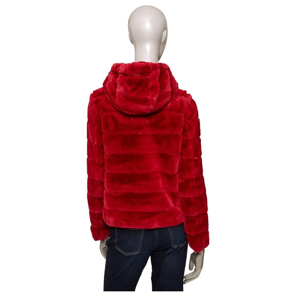 Baldinini Trend Red Polyester Women Jacket Baldinini Trend Dark Red