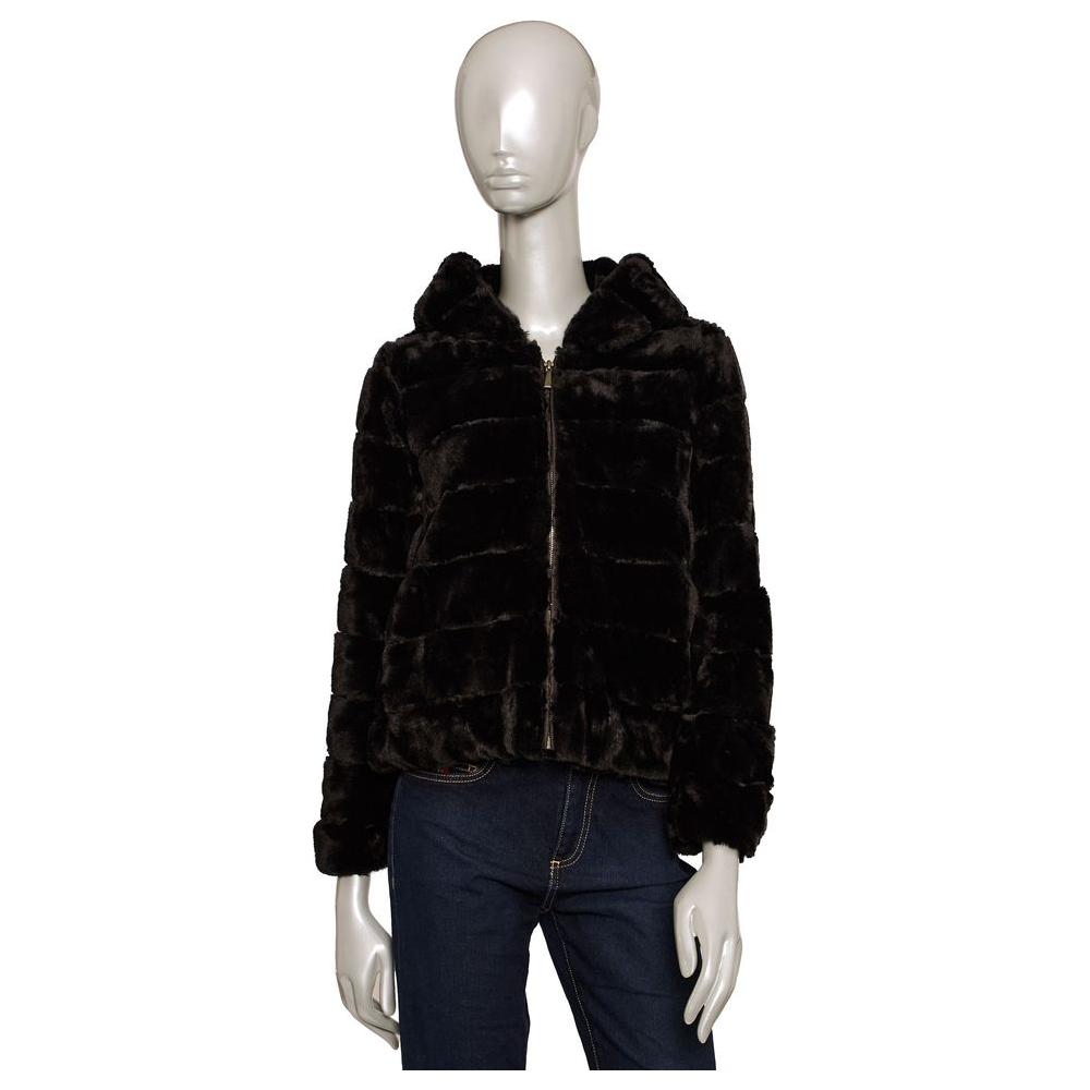 Baldinini Trend Black Polyester Women Jacket Baldinini Trend Gray