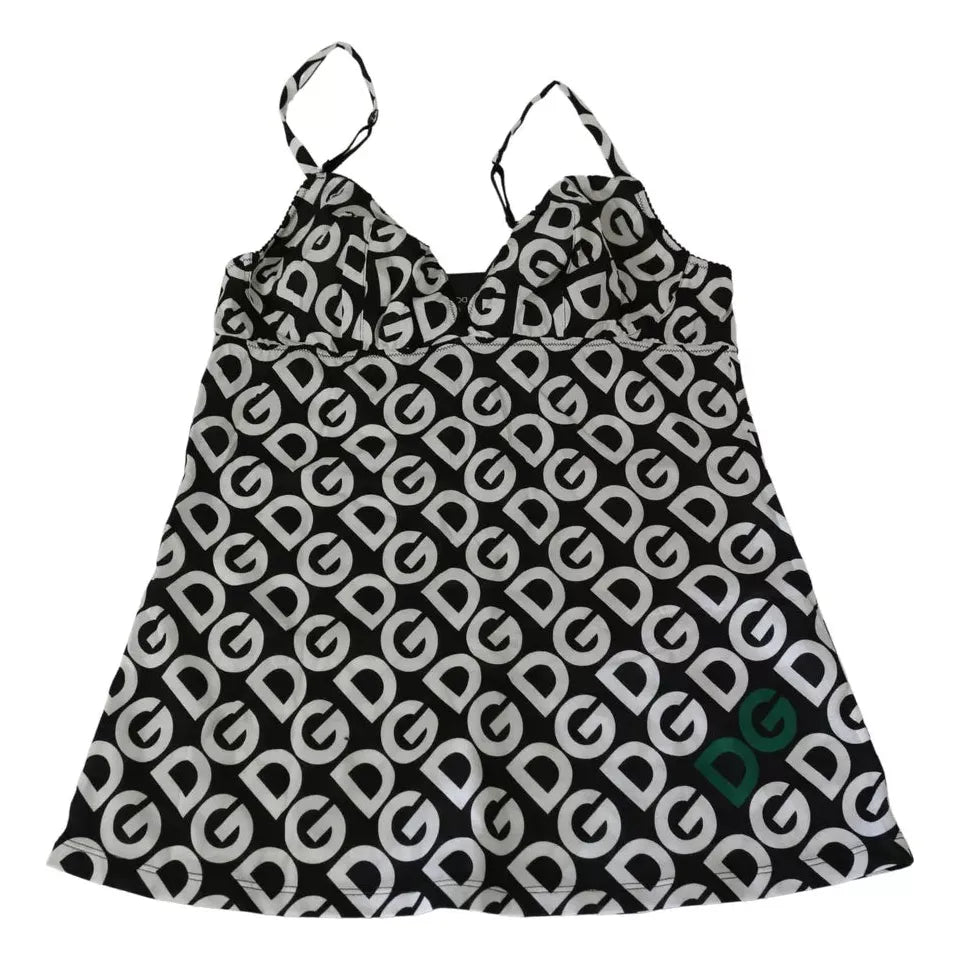 Dolce & Gabbana Black DG Mania Print Sleeveless Swimwear Dolce & Gabbana Gray