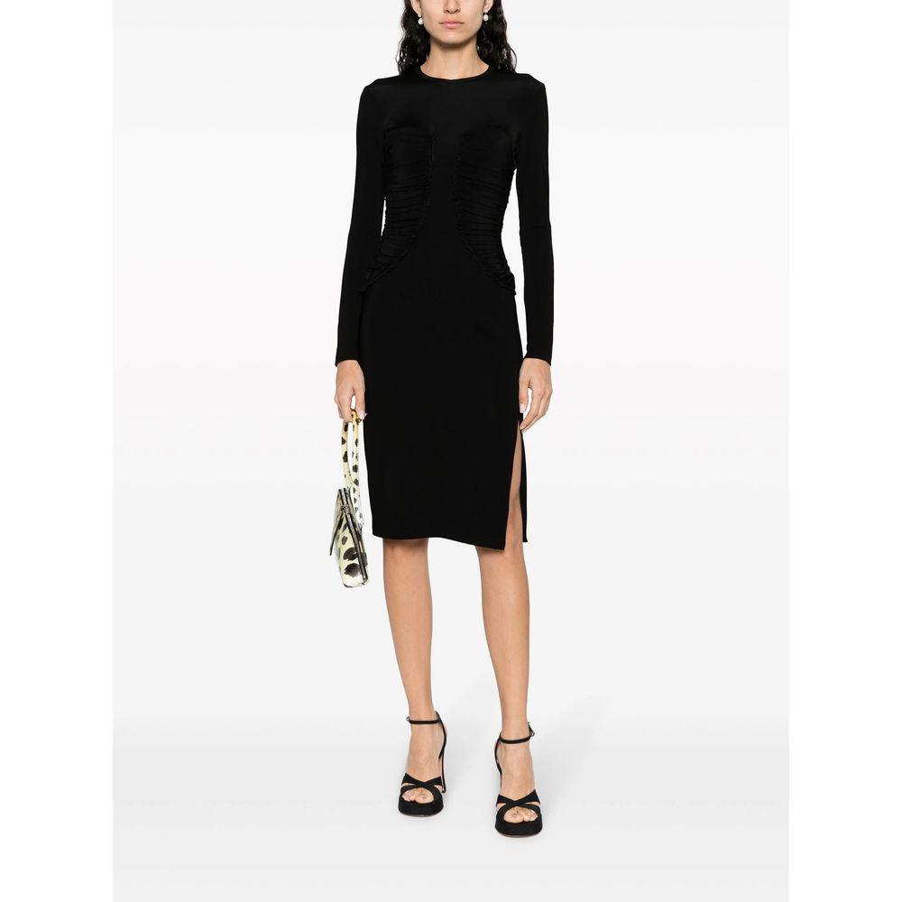 PINKO Black Viscose Dress PINKO White Smoke