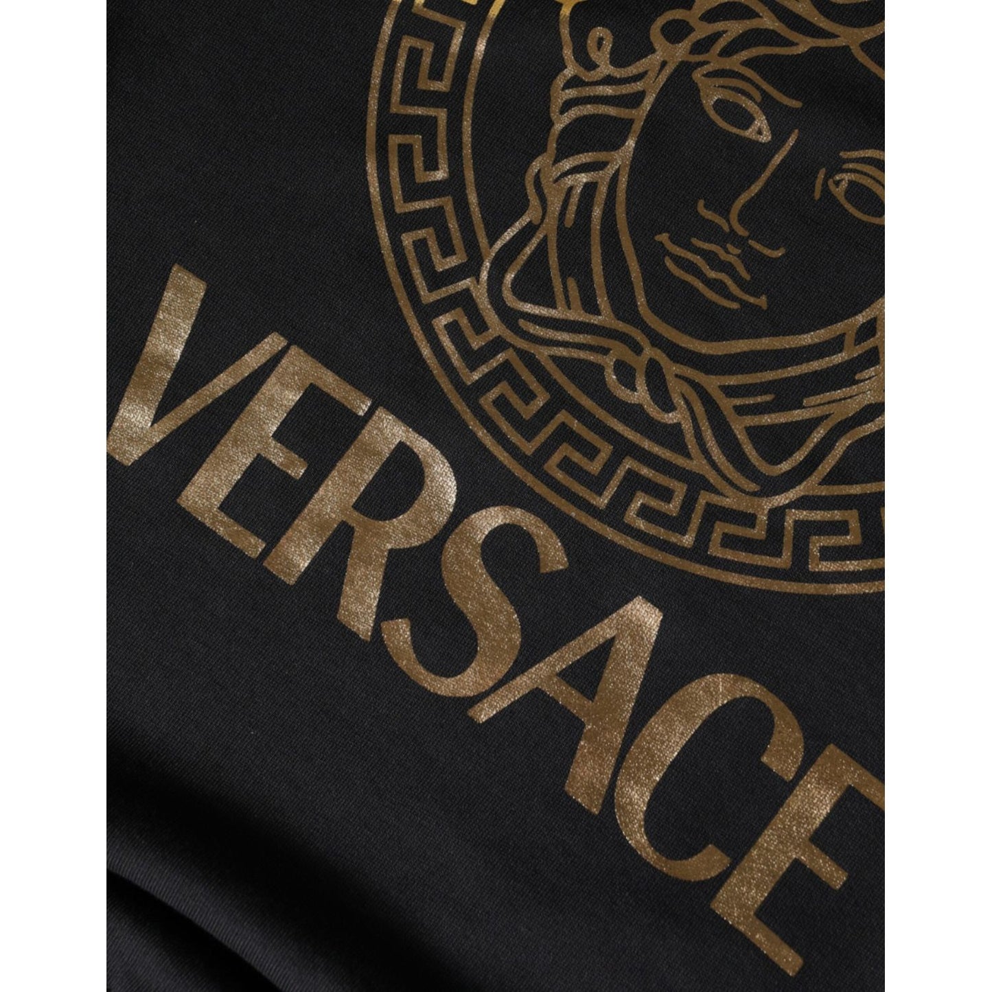 Versace Black Medusa Fleece Cotton Crew Neck Sweatshirt Sweater Versace Black