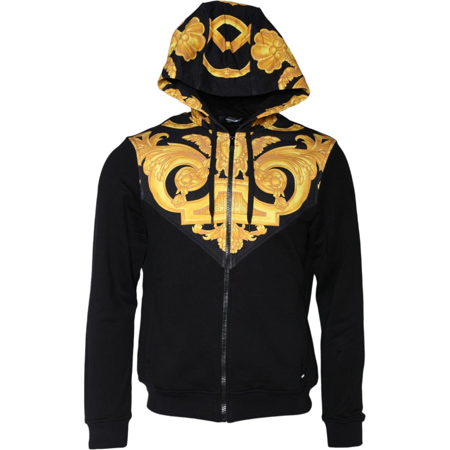 Versace Black Medusa Print Cotton Full Zip HoodieSweatshirt Sweater Versace Dark Khaki