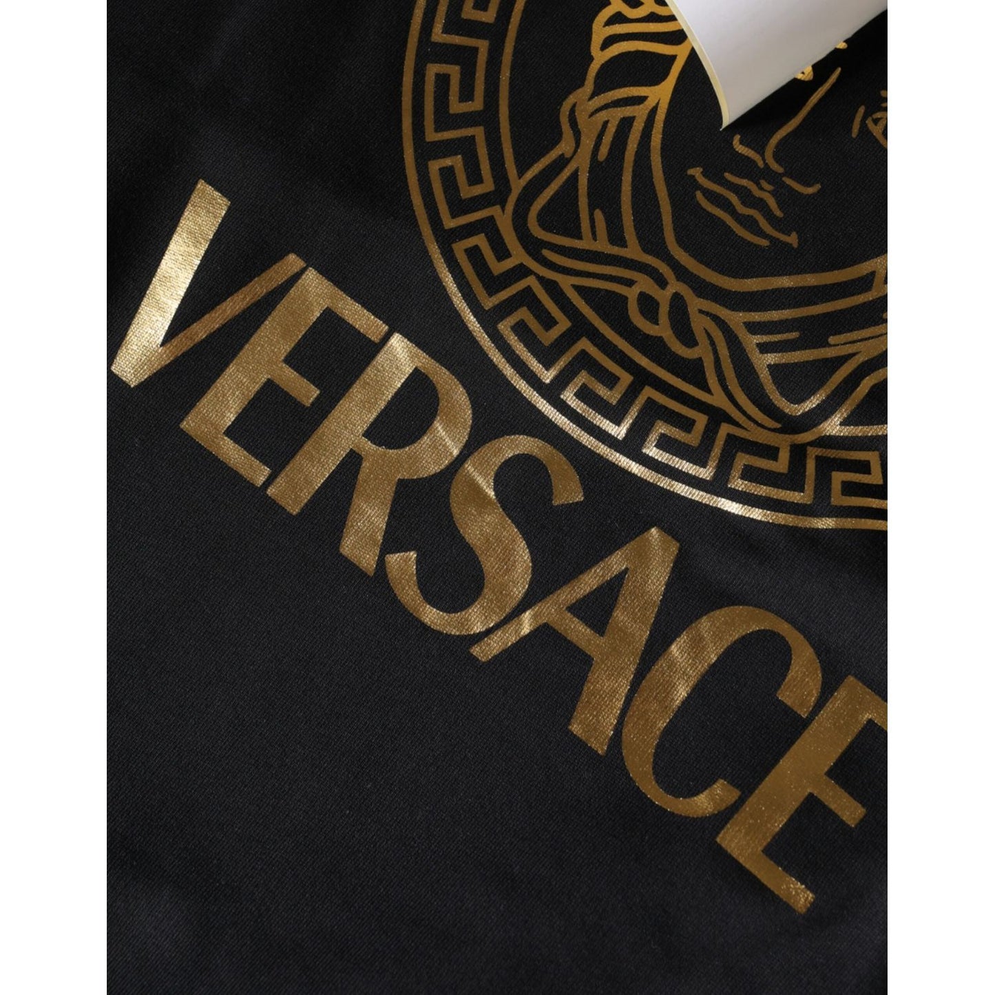 Versace Black Medusa Print Cotton HoodiePullover Sweatshirt Sweater Versace Black