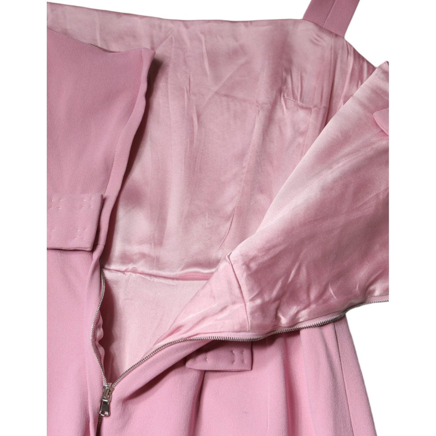 Dolce & Gabbana Pink A-line Flare Viscose Sleeveless Dress Dolce & Gabbana Rosy Brown