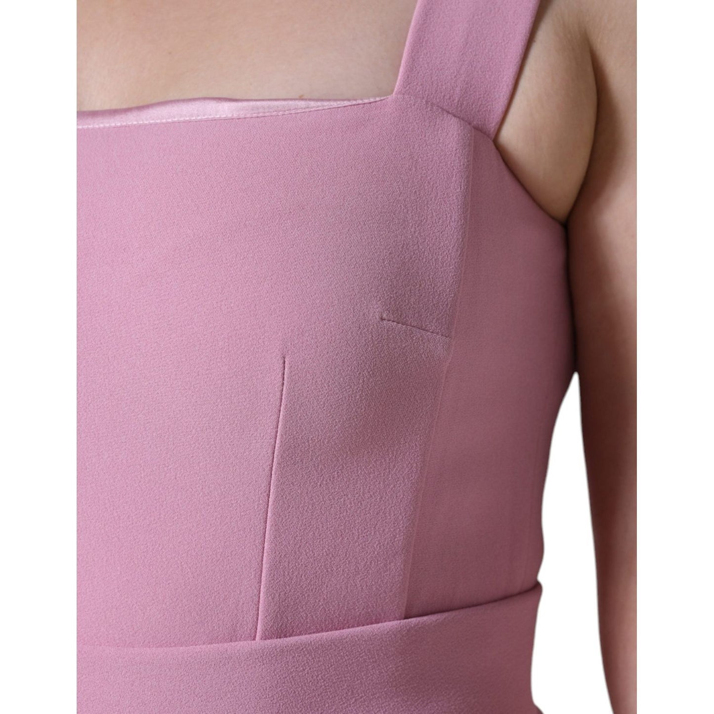 Dolce & Gabbana Pink A-line Flare Viscose Sleeveless Dress Dolce & Gabbana Rosy Brown
