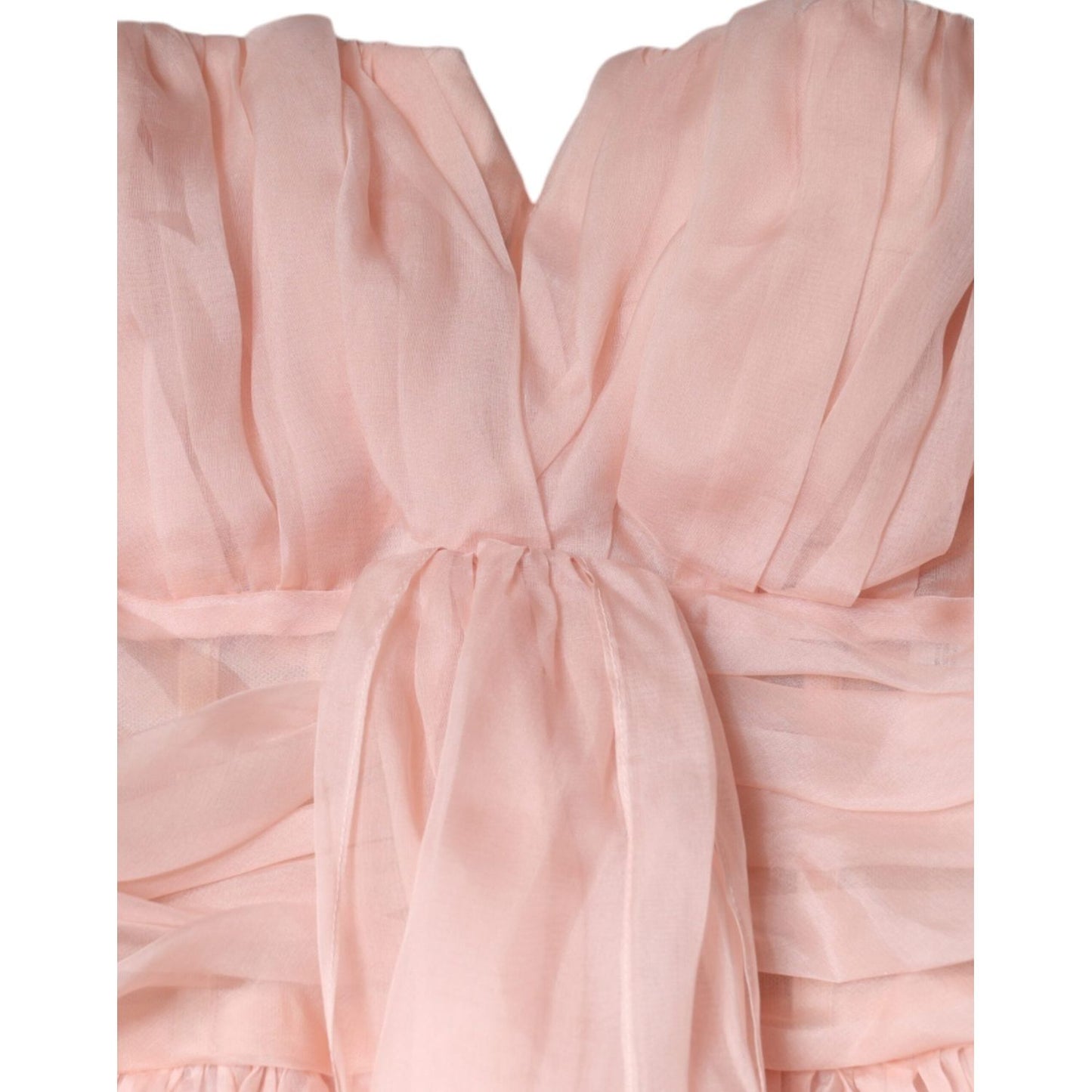 Dolce & Gabbana Pink Silk Strapless Maxi A-line Gown Dress Dolce & Gabbana Tan