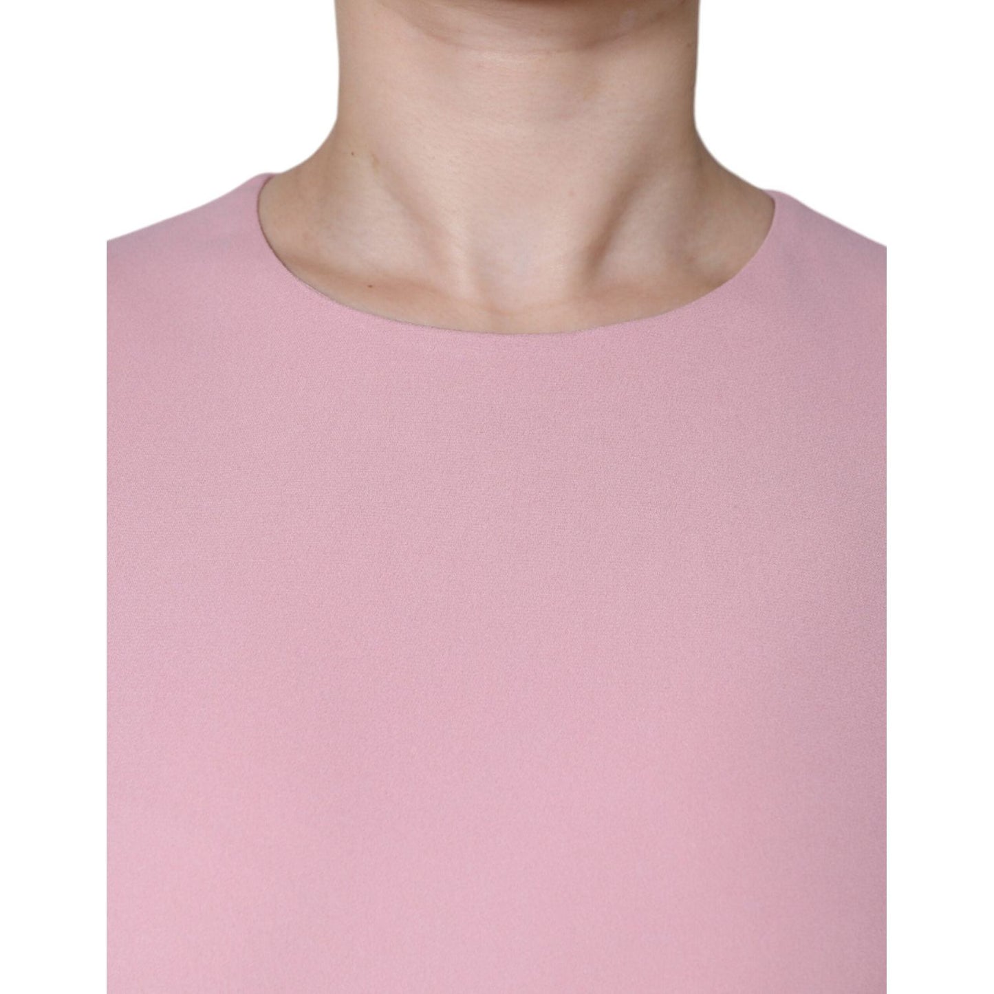 Dolce & Gabbana Pink A-line Viscose 3/4 Sleeves Dress Dolce & Gabbana Gray
