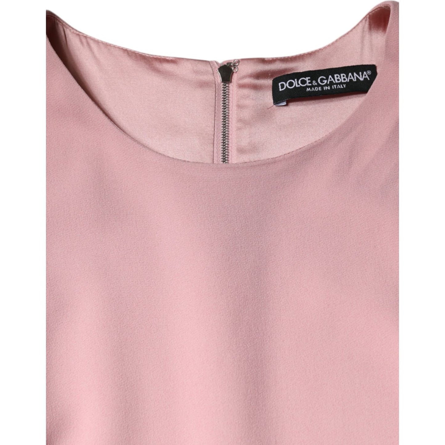 Dolce & Gabbana Pink A-line Viscose 3/4 Sleeves Dress Dolce & Gabbana Gray