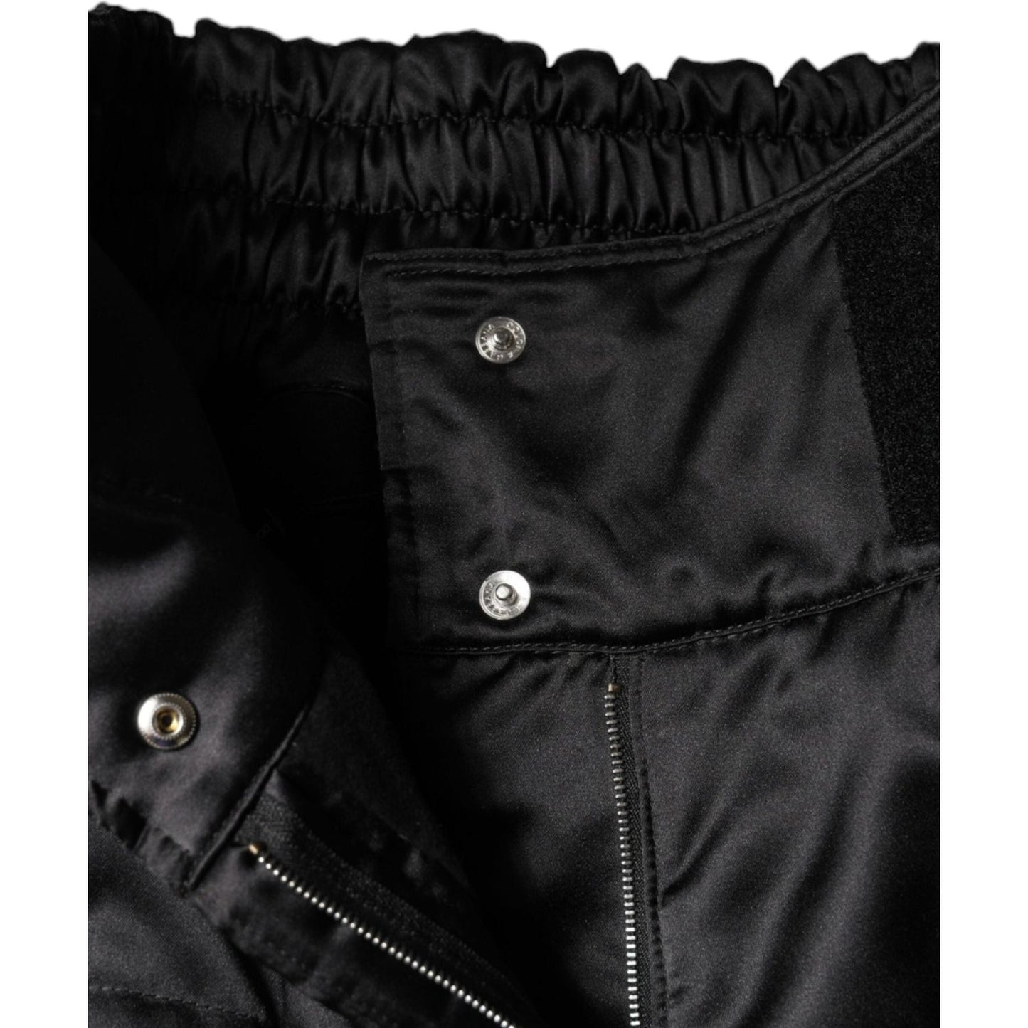 Dolce & Gabbana Black Quilted High Waist Women Boot Cut Pants Dolce & Gabbana Black