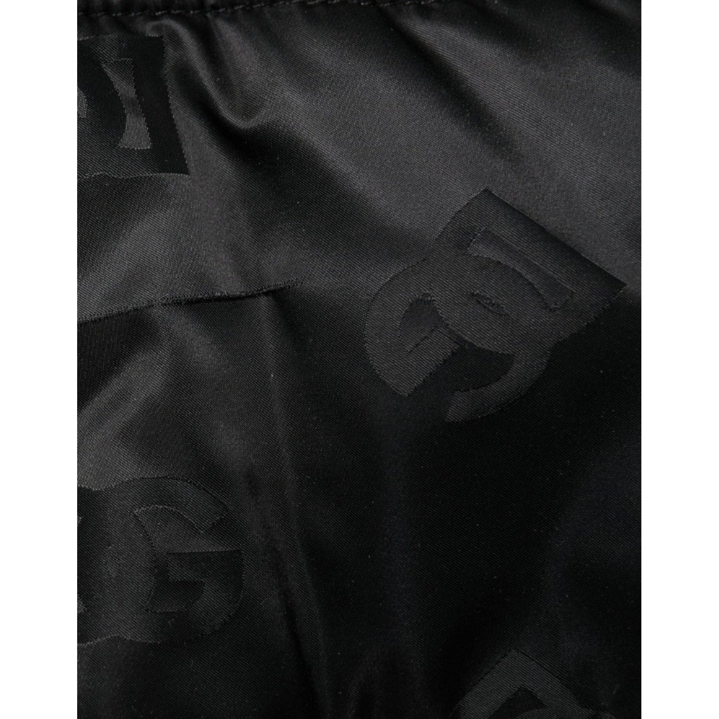 Dolce & Gabbana Black Quilted High Waist Women Wide Leg Pants Dolce & Gabbana Black