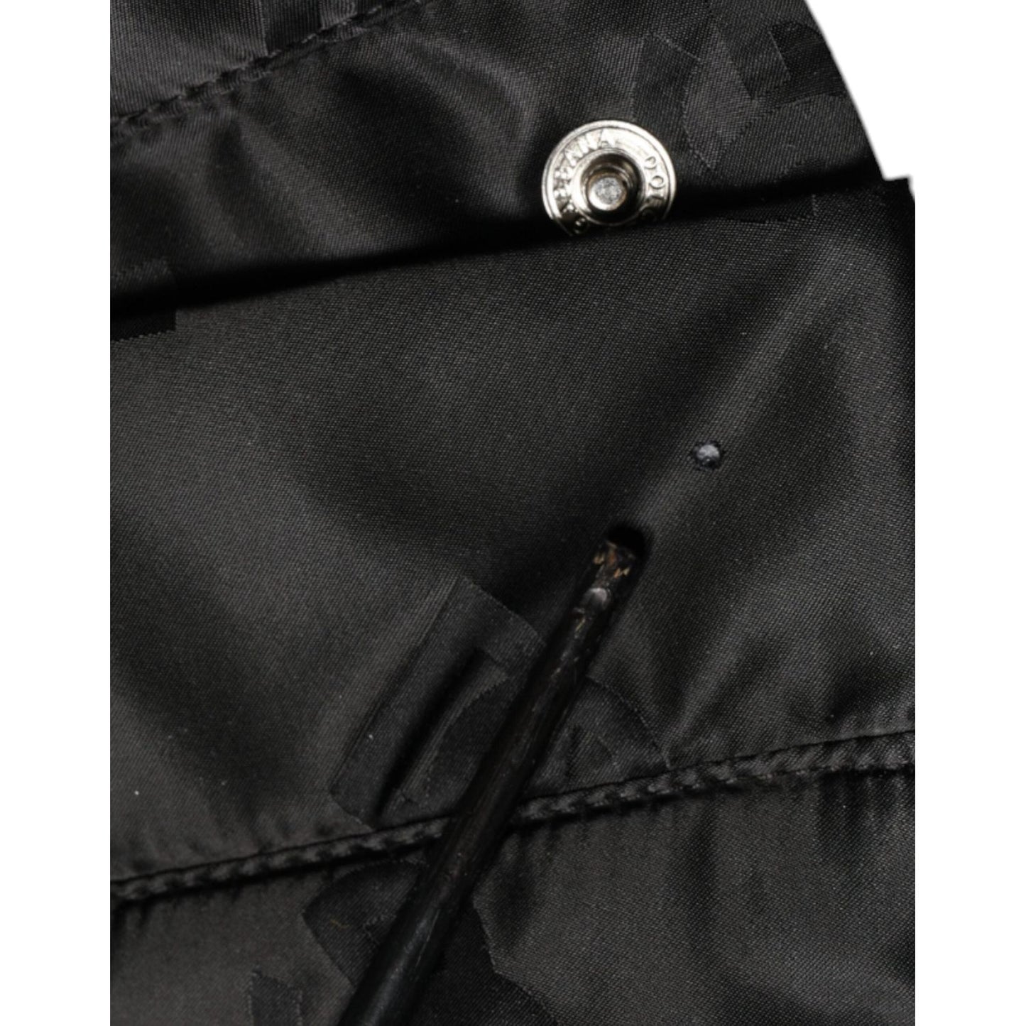 Dolce & Gabbana Black Quilted High Waist Women Wide Leg Pants Dolce & Gabbana Dark Slate Gray