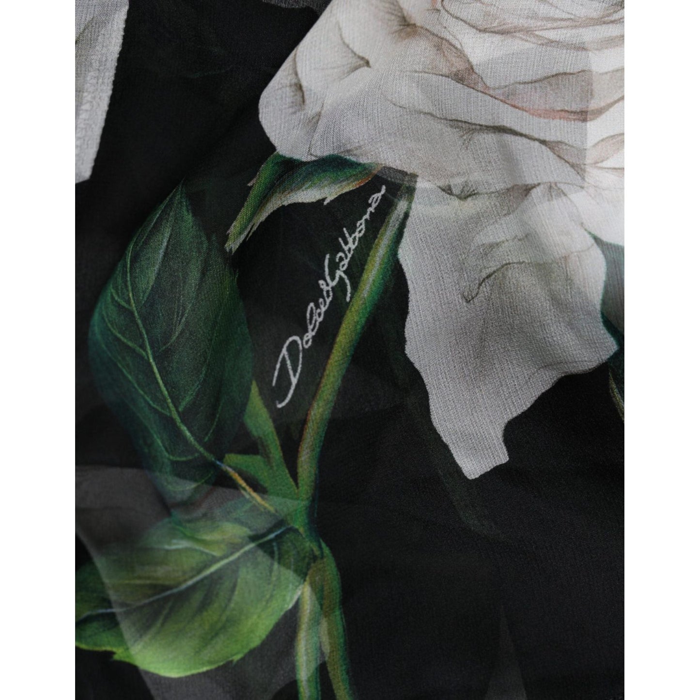 Dolce & Gabbana Black Floral Print Silk Cardigan Blouse Top Dolce & Gabbana Dark Gray