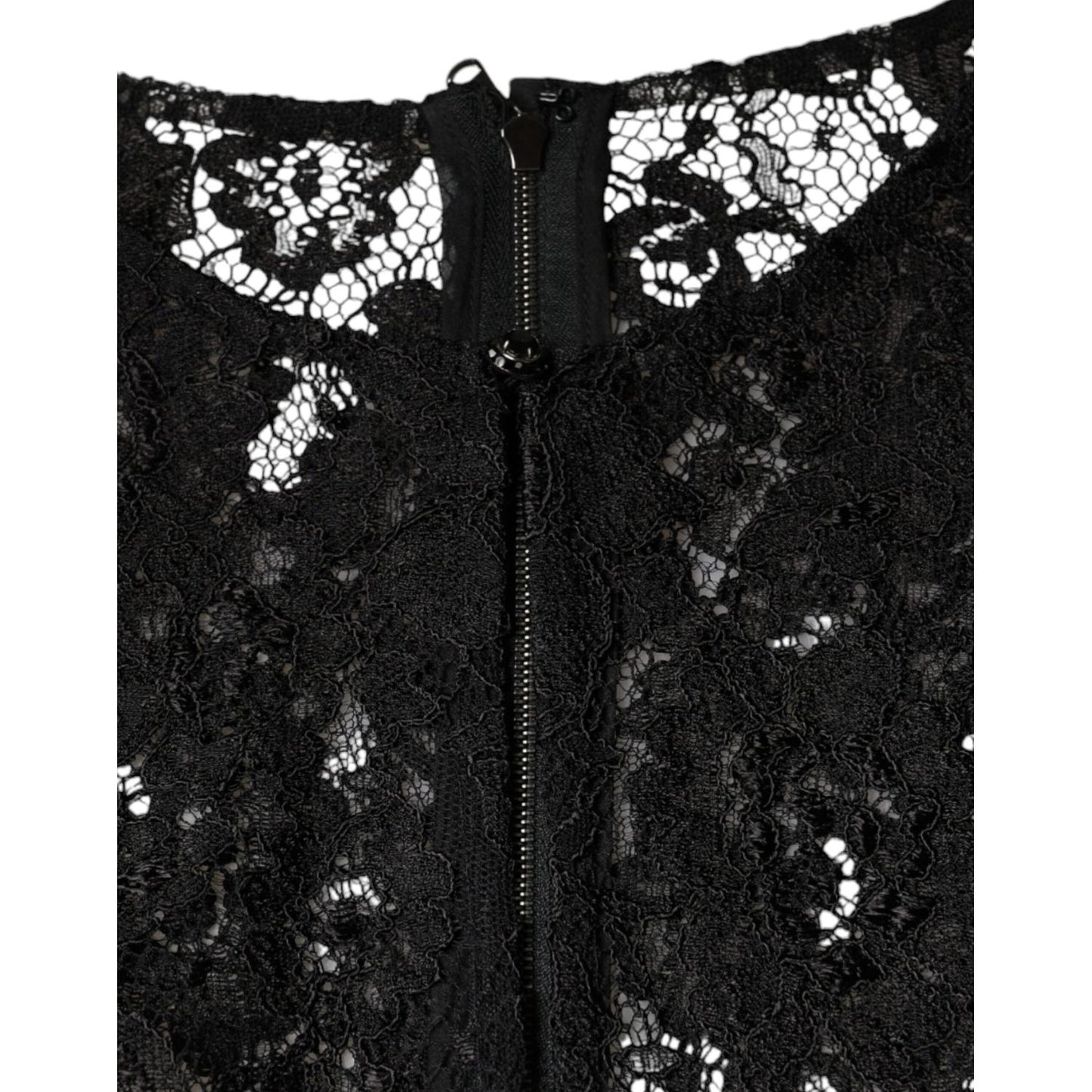 Dolce & Gabbana Black Floral Lace See Through Long Sleeve Top Dolce & Gabbana Black